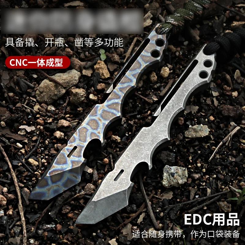 EDC – Mini-pied de biche en alliage de titane, ouvre-bouteille multifonction, outils EDC, Camping en
