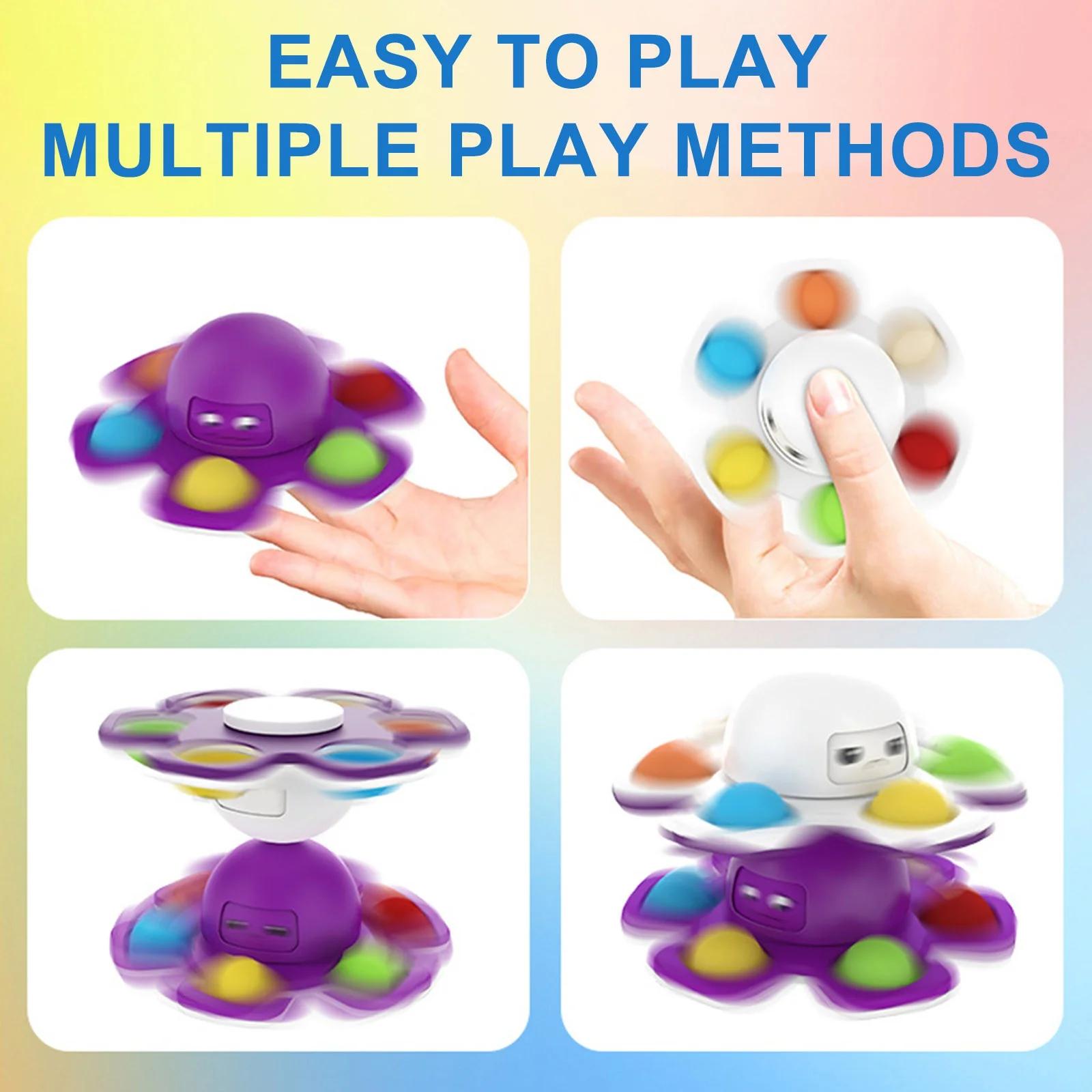 1 pièces nouveau Anti-Stress Push Bubble Fidget Spinner visage-Changing jouet sensoriel pousser pope