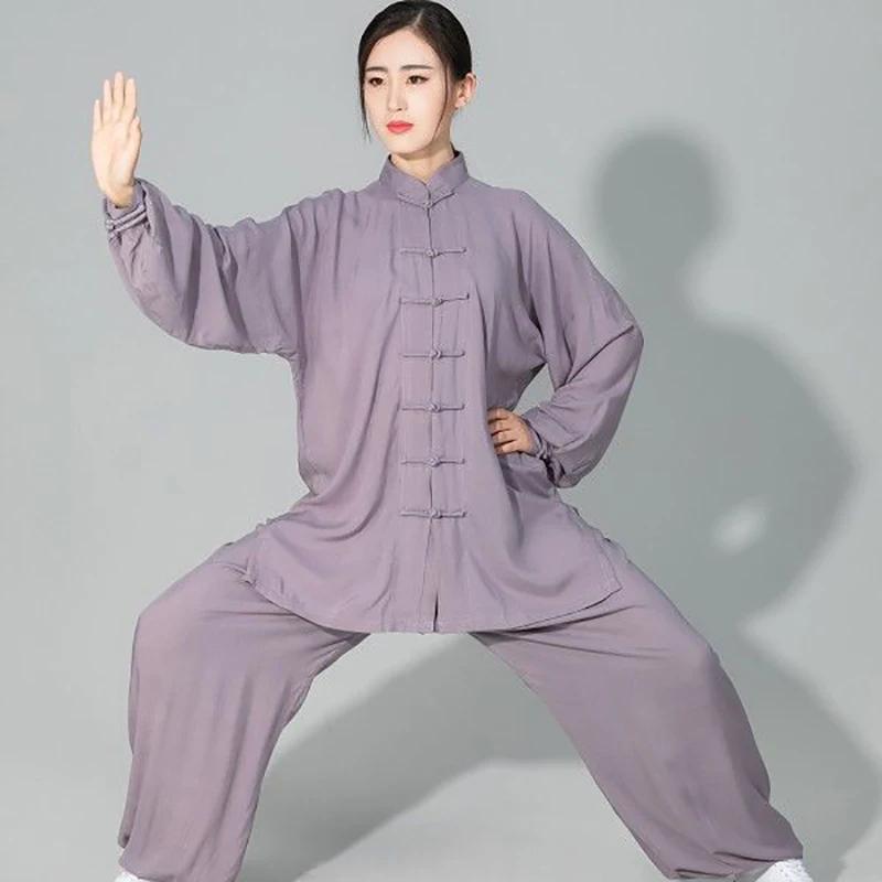 Tai chi solide coton 6 couleurs haute qualité Wushu Kung fu vêtements enfants adultes Arts martiaux