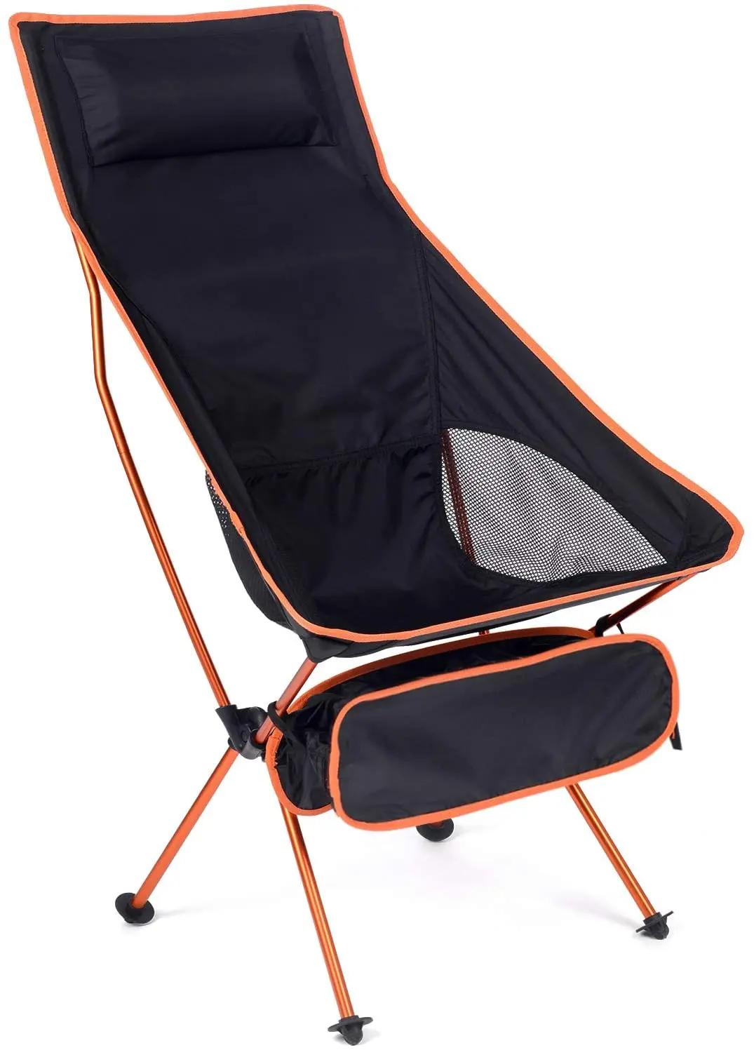 Chaise de Camping Portable en plein air, siège de Camping pliable et allongé en tissu Oxford pour pê