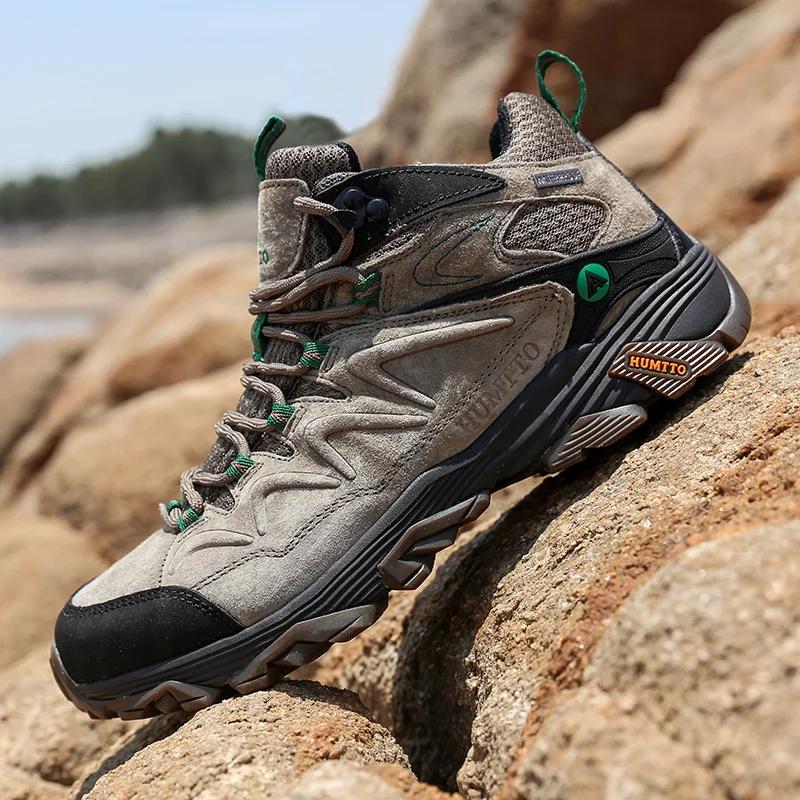 Chaussures de randonnée d'hiver unisexe HUMTTO - Baskets chaudes pour plein air, escalade et chasse