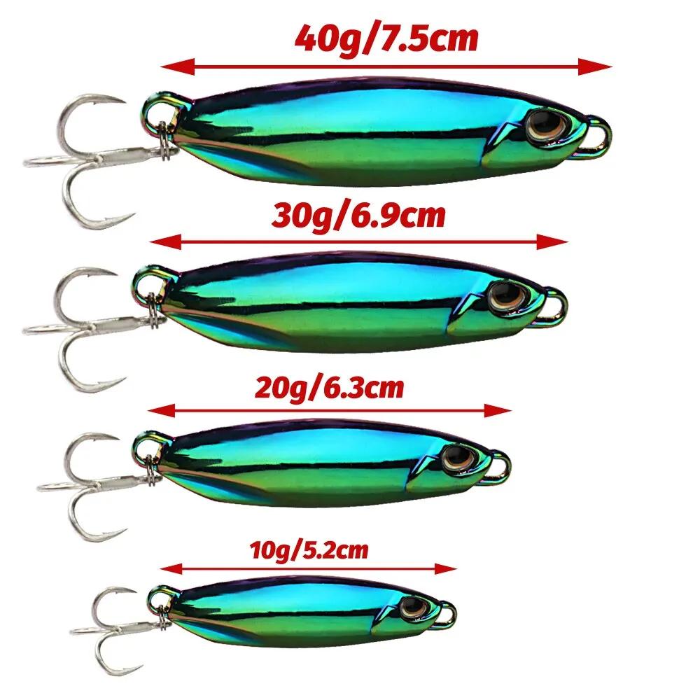 Leurre métallique de type poisson nageur avec hameçon et cuillère, appât Élidéal pour la pêche au br