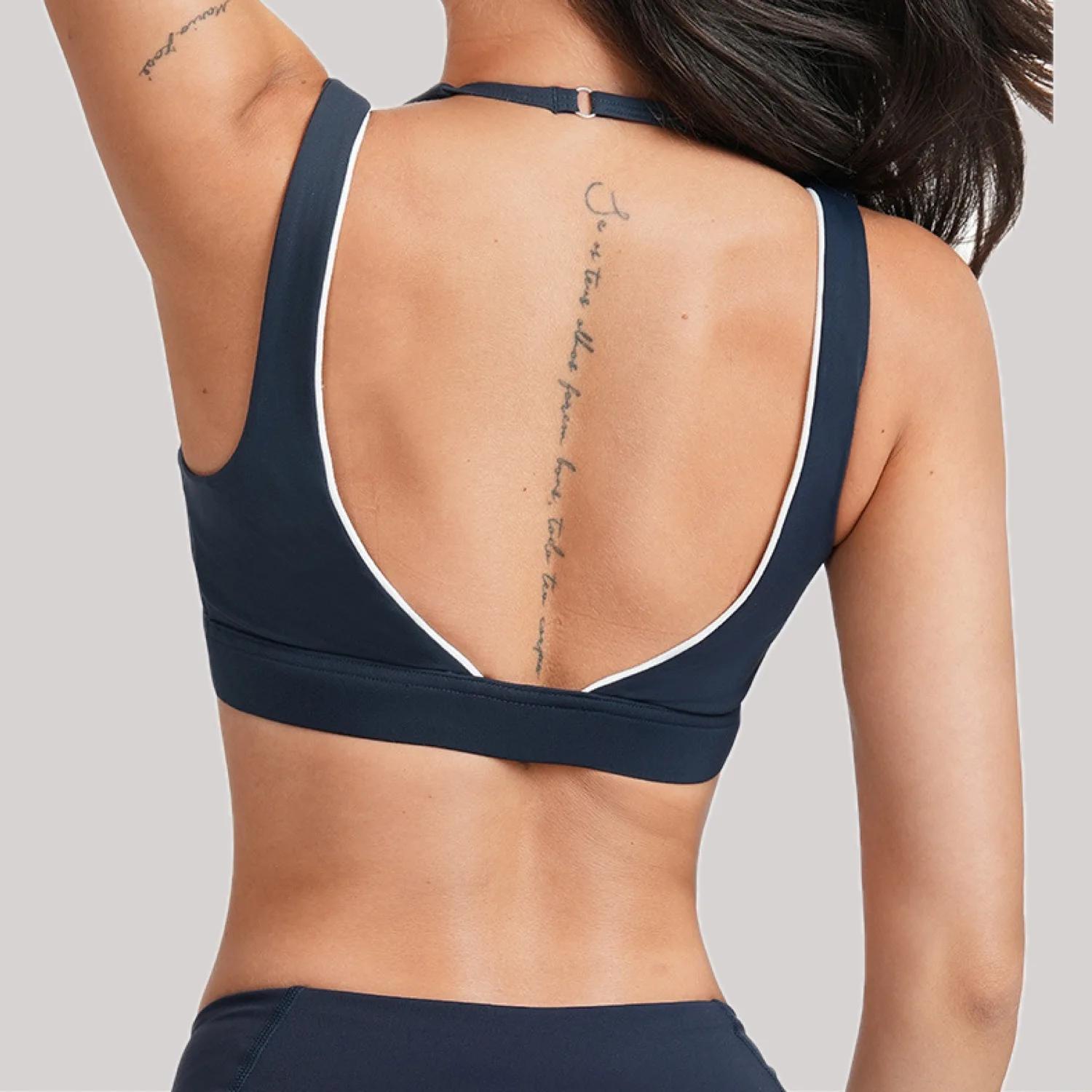 Ningyu femmes couleur bloquant Yoga soutien-gorge haut de gamme mode beau dos gymnastique soutien-go