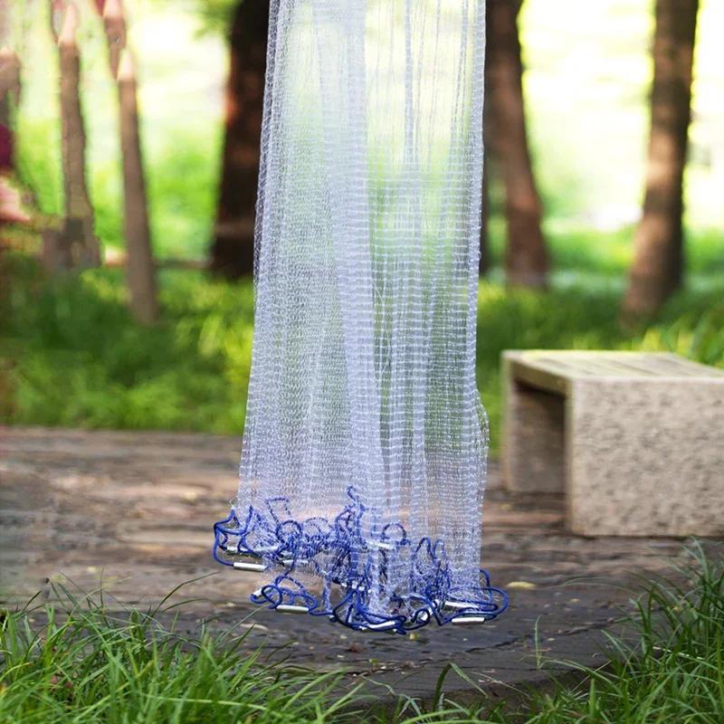Lawaia filet moulé à la main en aluminium ou anneau en plastique bleu réseau pliant pendentif en aci