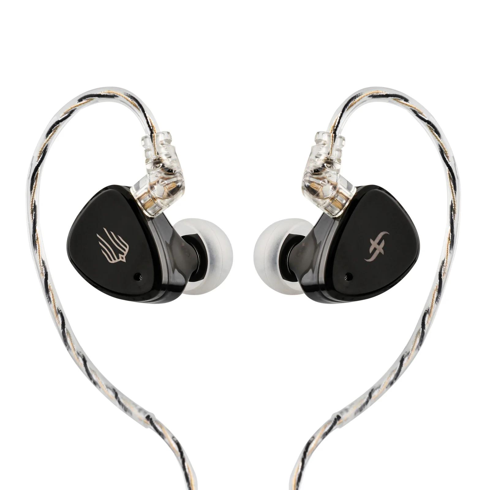 SIMGOT-Écouteurs intra-auriculaires à pilote hybride EM6L 1esse + 4BA, oreillettes HiFi IEM avec poi