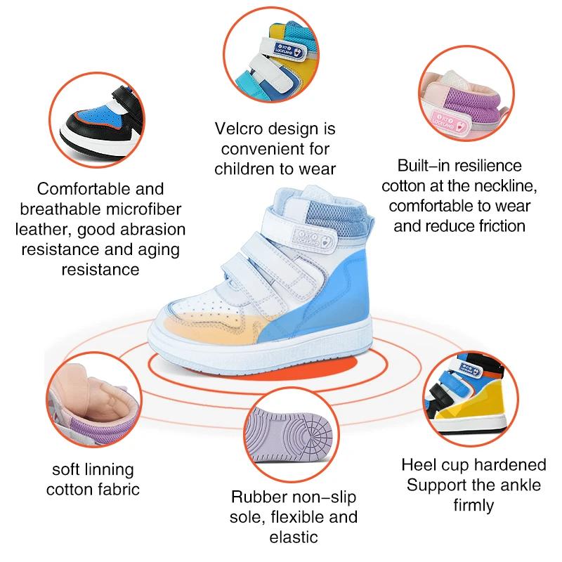Ortoluckland – baskets orthopédiques pour petites filles, chaussures orthopédiques en cuir pour enfa