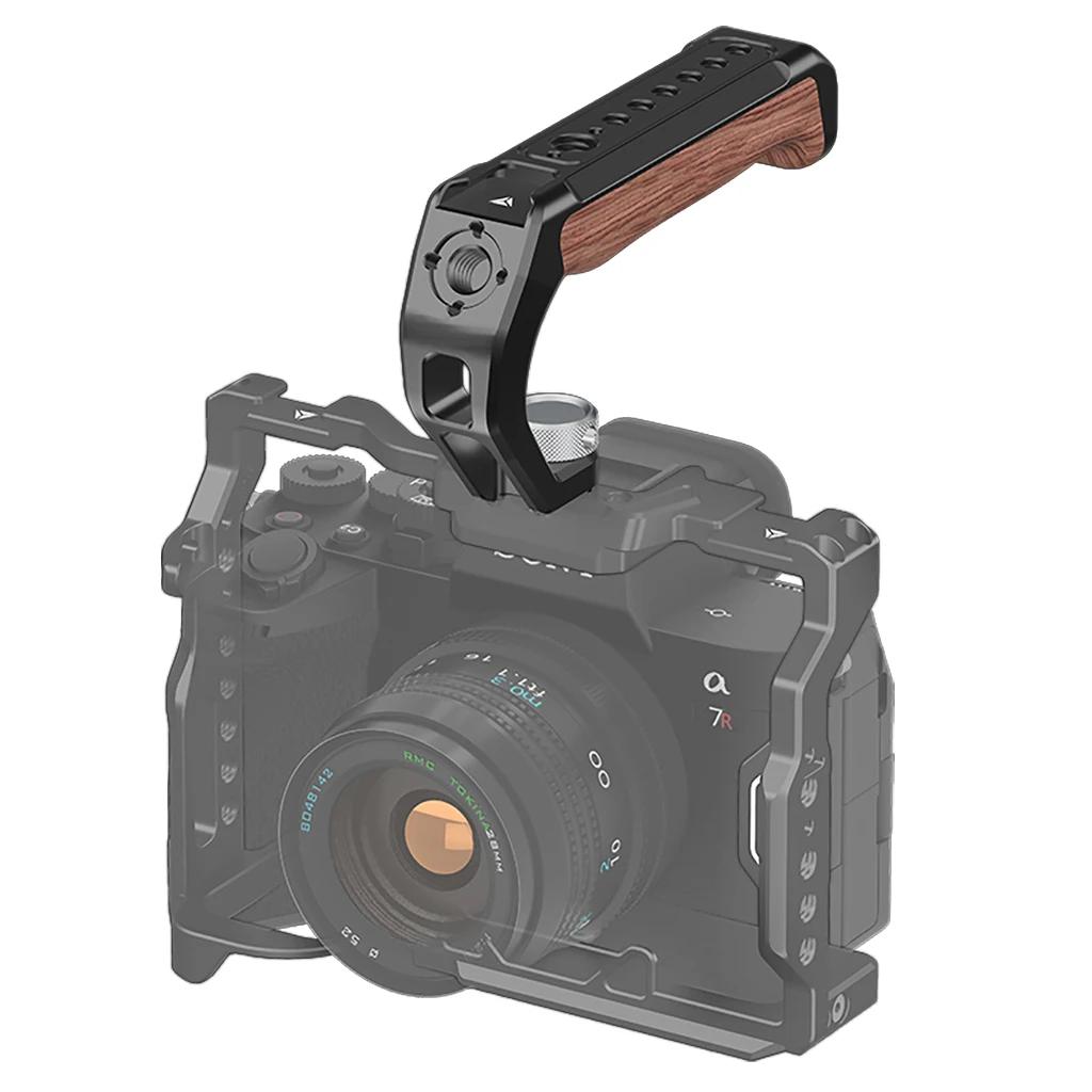 Poignée supérieure universelle pour appareil photo, avec chaussure froide, trou de vis 3/8 Arri 1/4,