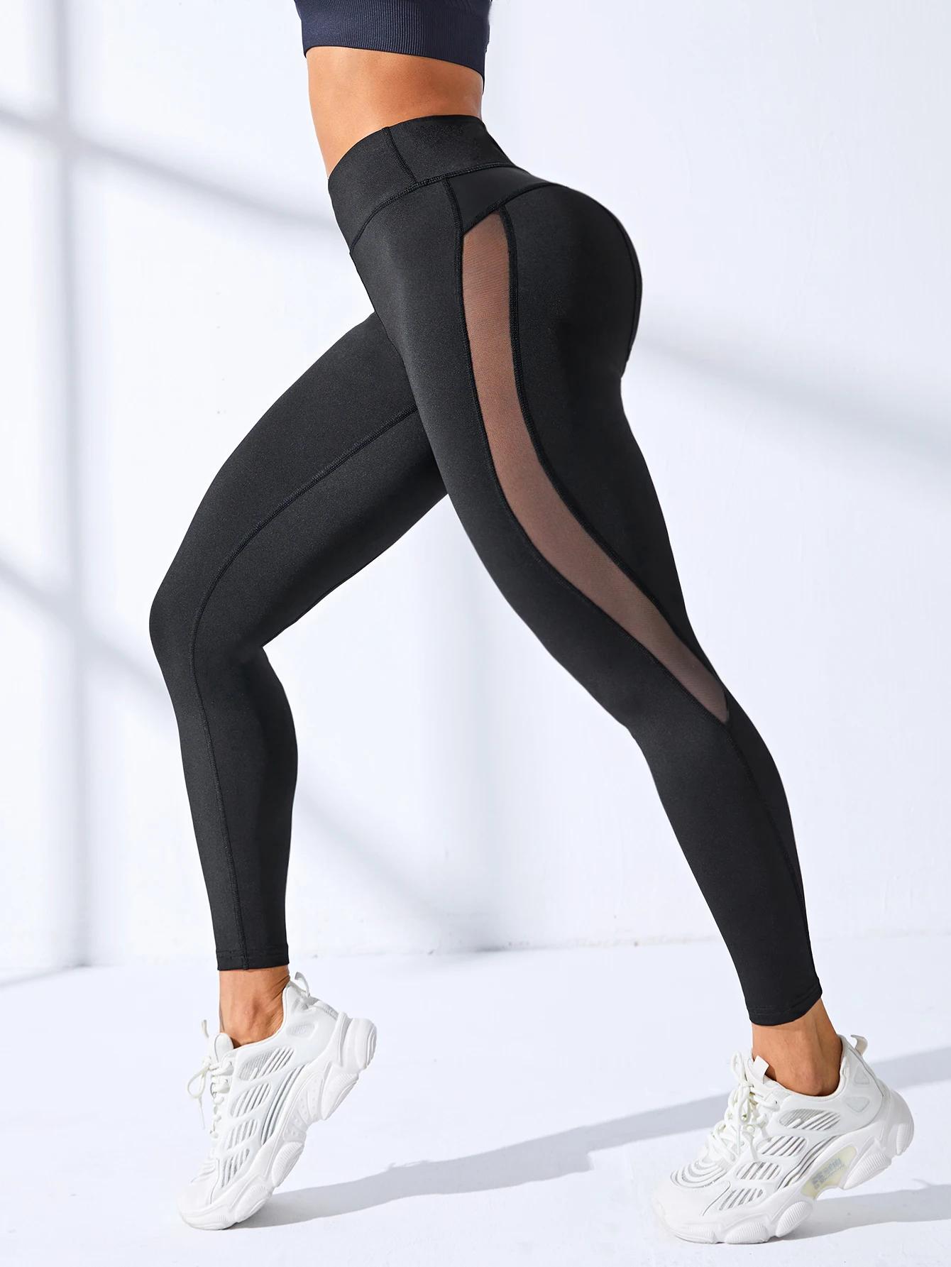 Leggings de levage de fesses pour femmes, pantalons de sport taille haute à séchage rapide avec cein