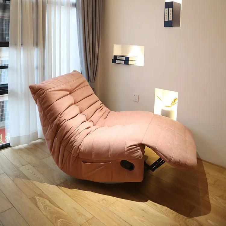 Canapé paresseux pour baie vitrée, fauteuil inclinable multifonctionnel moderne en tissu, pivotant e