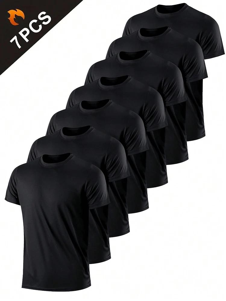 T-shirt de sport à séchage rapide ultraléger pour hommes, haut léger respirant, document solide, ent