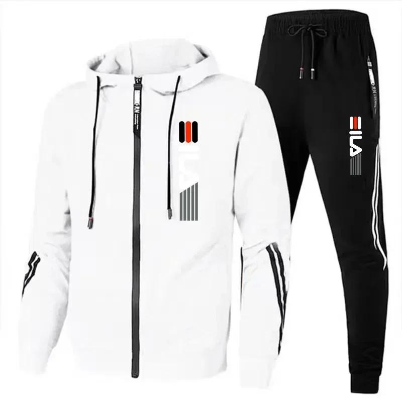 Sweat-shirts à fermeture éclair pour l'automne et l'hiver + Pantalons de sport, Ensembles de jogging