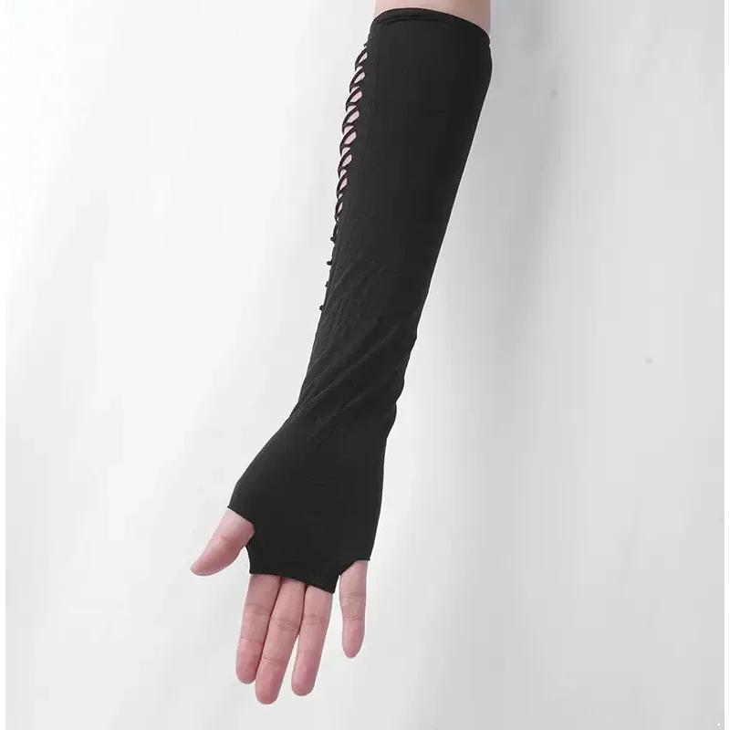 Europe USA gants en dentelle Sexy maille sans doigts étiquette amusante discothèque danse Dot Long C