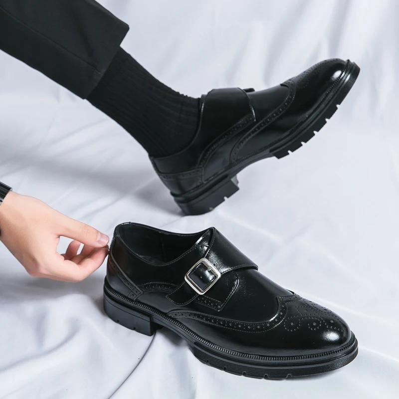 Chaussures de mariage formelles tendance pour hommes, chaussures en cuir décontractées pour hommes,
