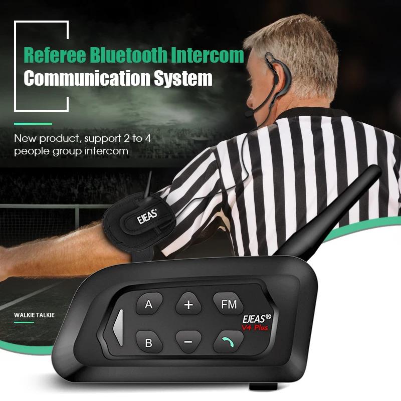 EJEAS V4C PLUS + V6C PROx2 Football 3 arbitre Interphone casque 1200M Football Full Duplex Bluetooth