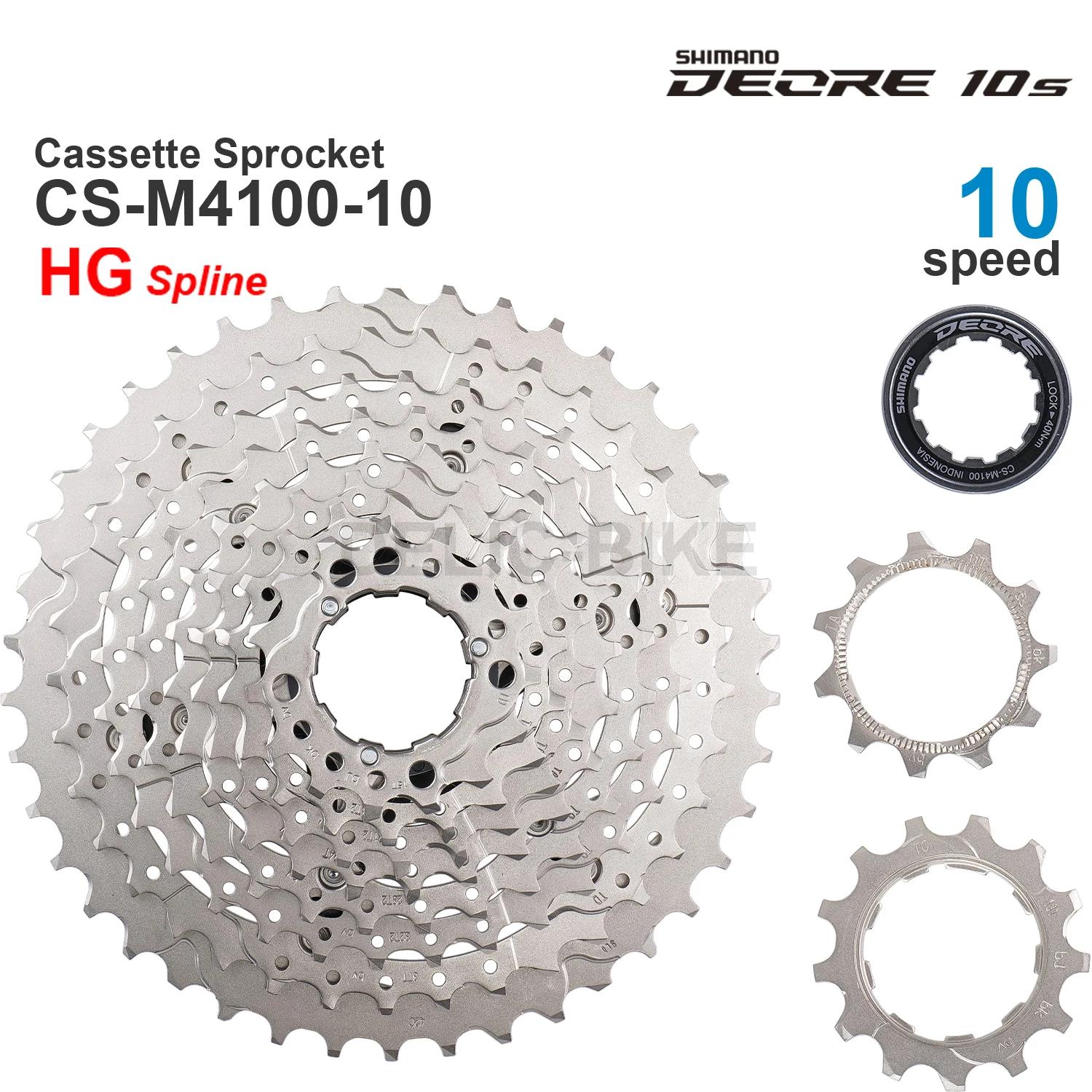 SHIMANO DEORE M4100 Pignon de cassette 10 V CS-M4100-10 10 vitesses - HYPERGLIDE -11-46T, 11-42TOrig
