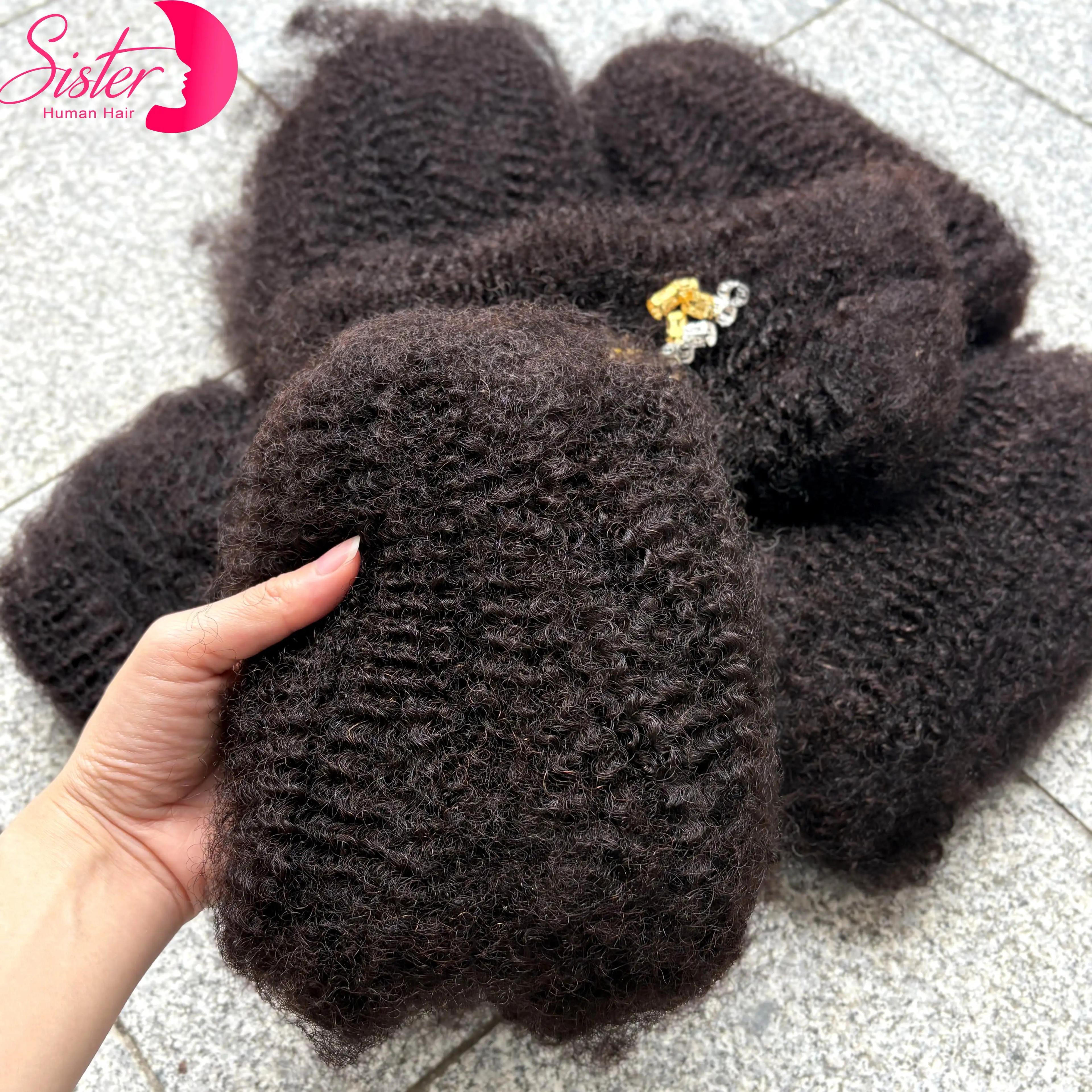 10-18 pouces 4C Afro crépus en vrac Extensions de cheveux humains sans trame 30 ou 50 g/paquet brési