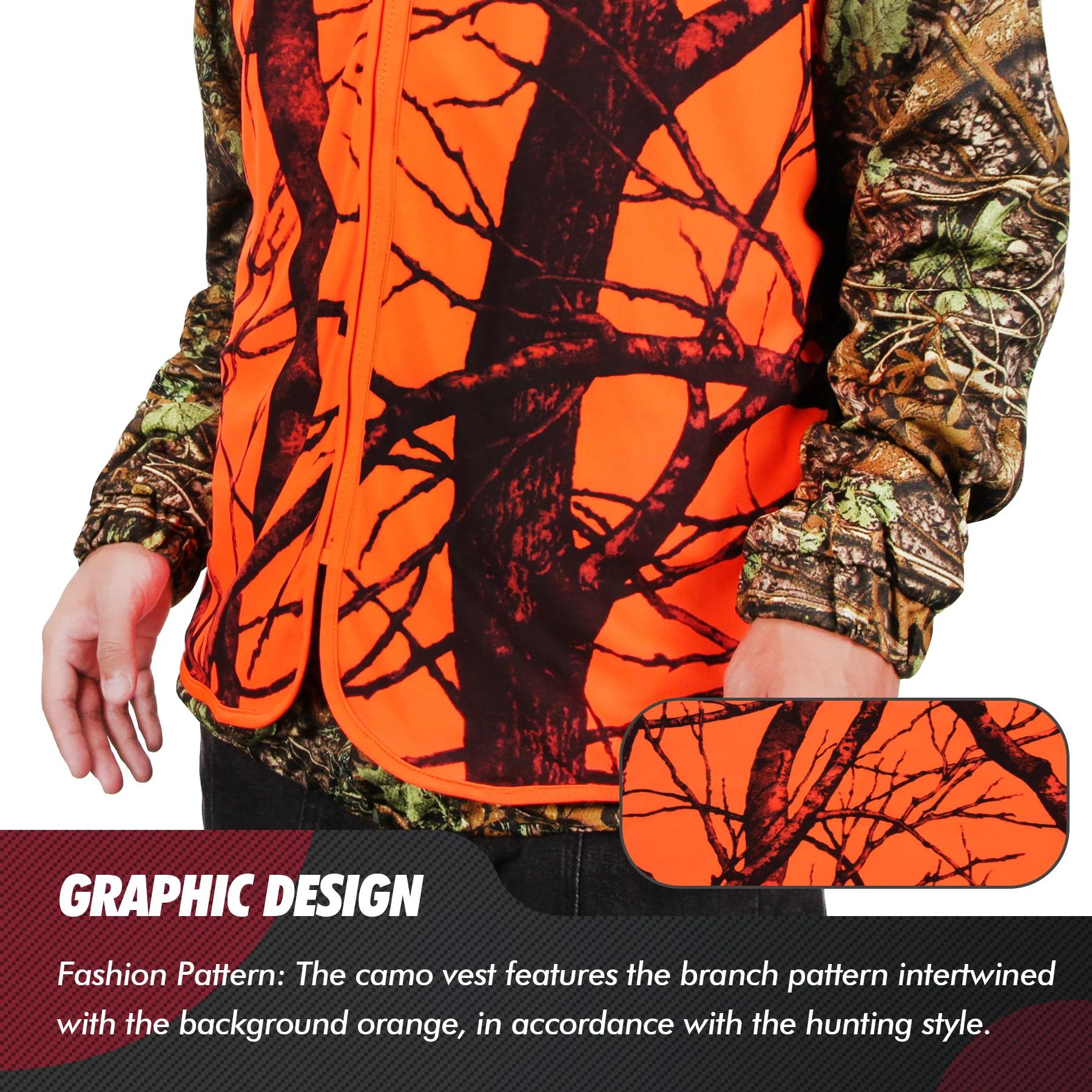GUGULUZA M-4XL Homme Extérieur GlaRandonnée Pêche Camping html Orange Gilet vaccage Rapide Respirant
