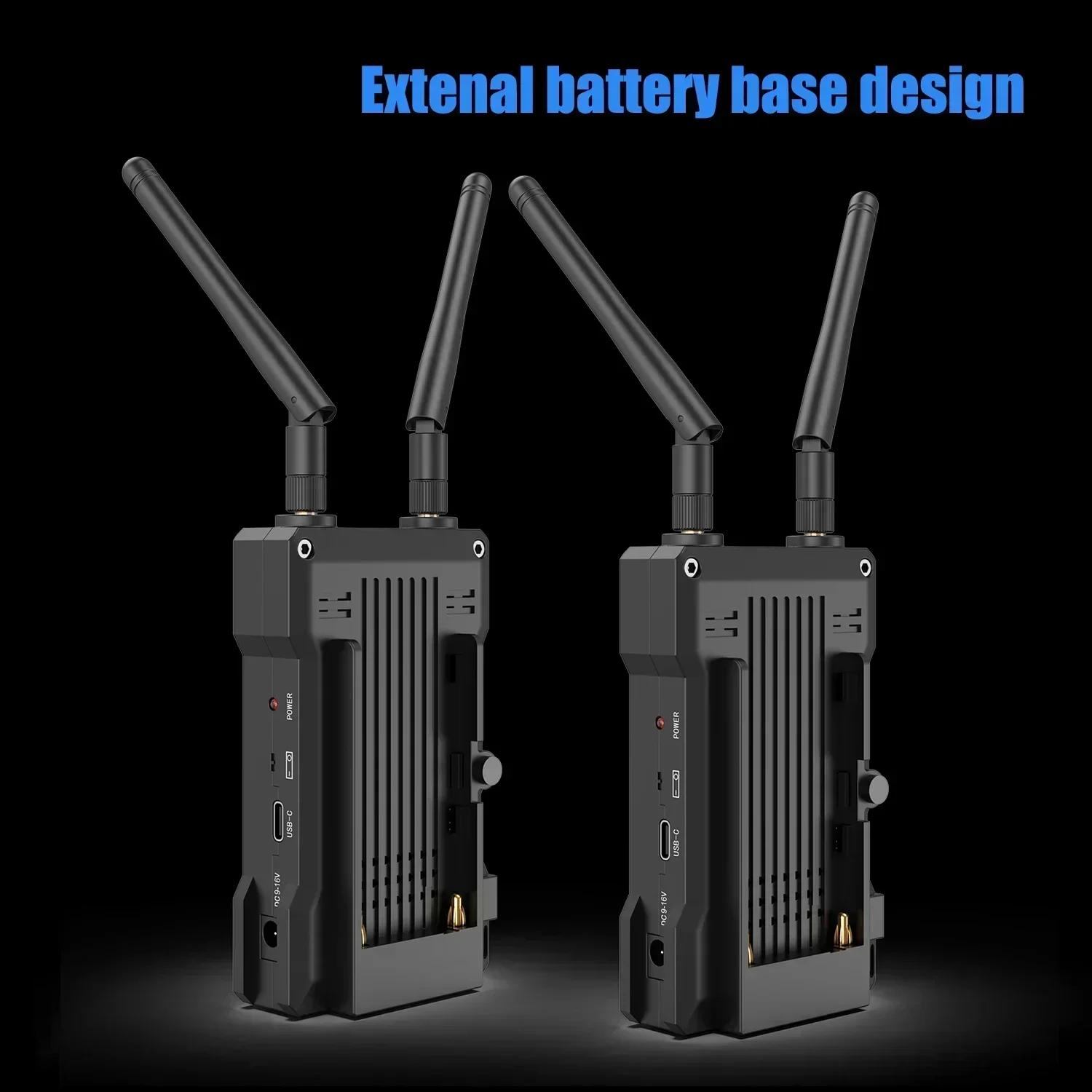 Extension vidéo sans fil HDMI 4K, 200m, transmetteur et récepteur, prise en charge de la batterie, v