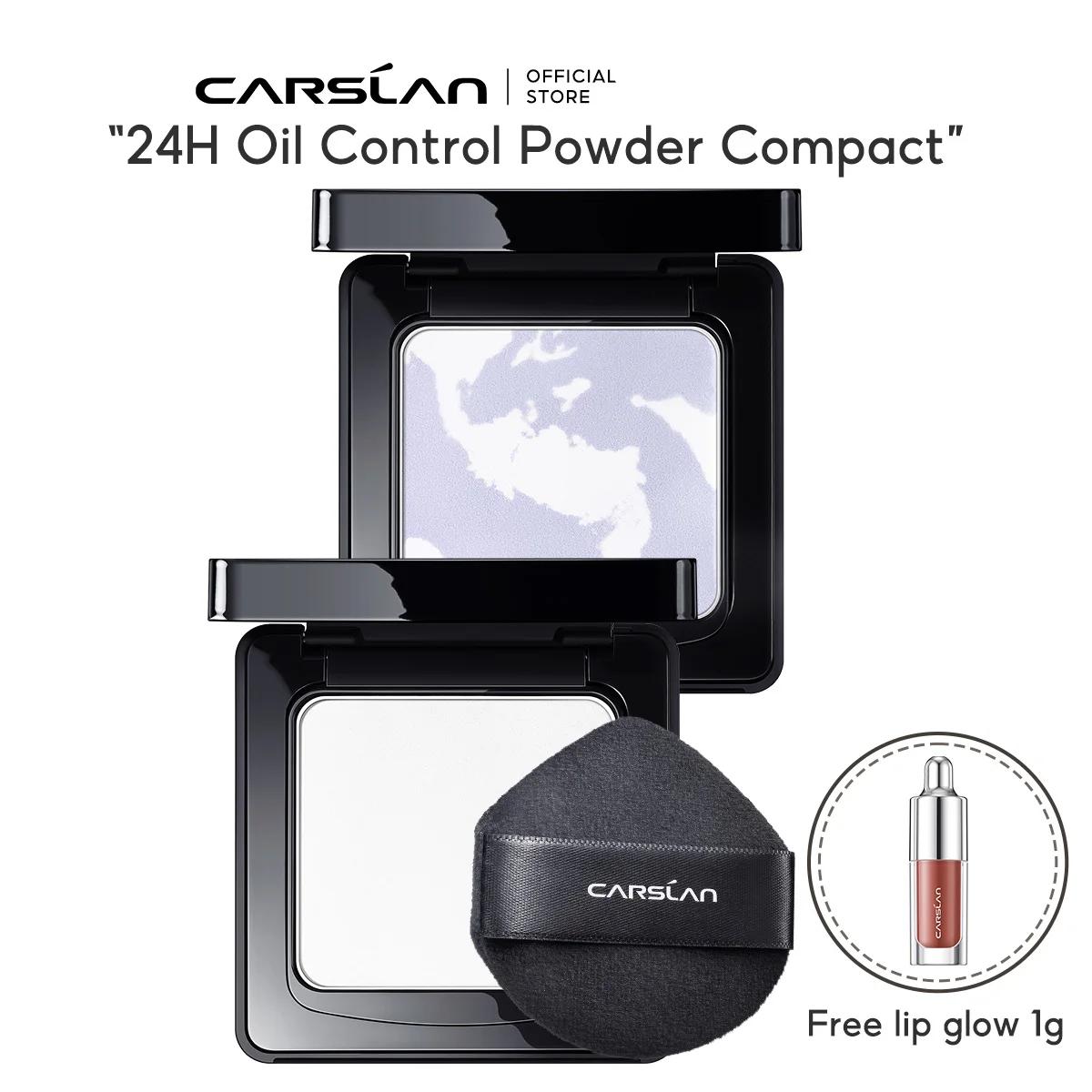 CARSLAN rester mat visage pressé poudre compacte 24H longue durée contrôle de l'huile translucide po
