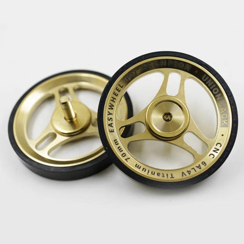1 paire de roue facile en titane 70mm roue de poussée anodisée ultralégère pour roue en titane bromp