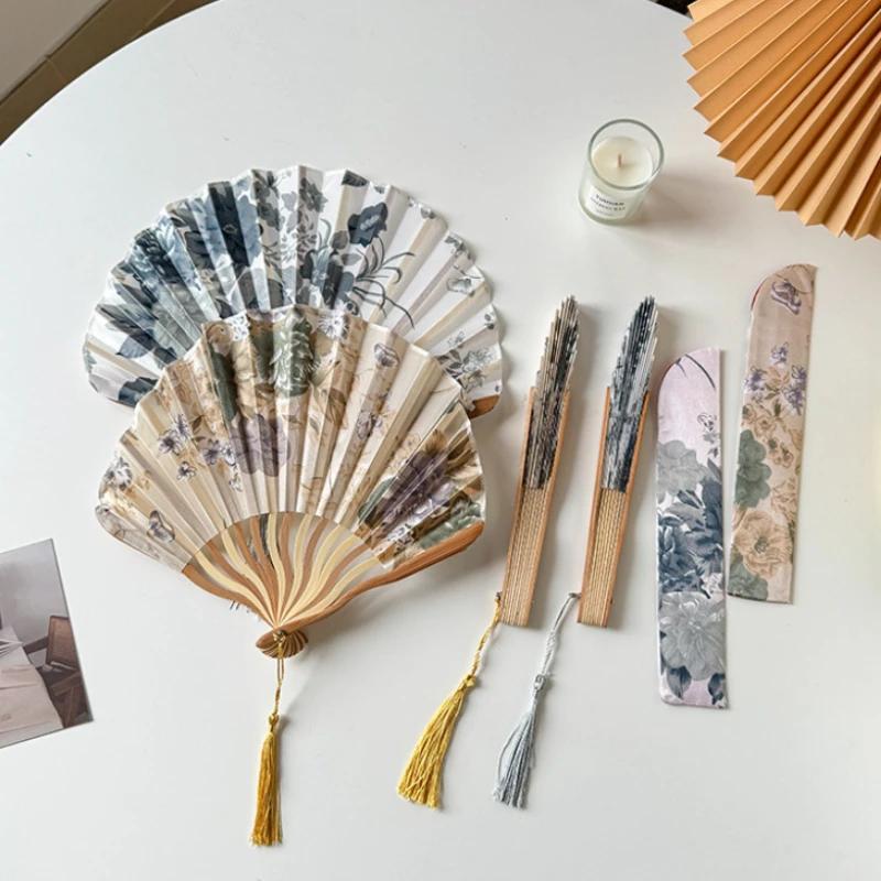 Éventail pliant en soie de Style japonais chinois, éventails de mariage, cadeaux artistiques, éventa