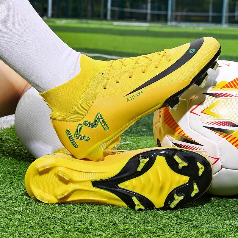 Nouveaux hommes Match bottes de Football cheville antidérapante TF/FG chaussures de Football profess