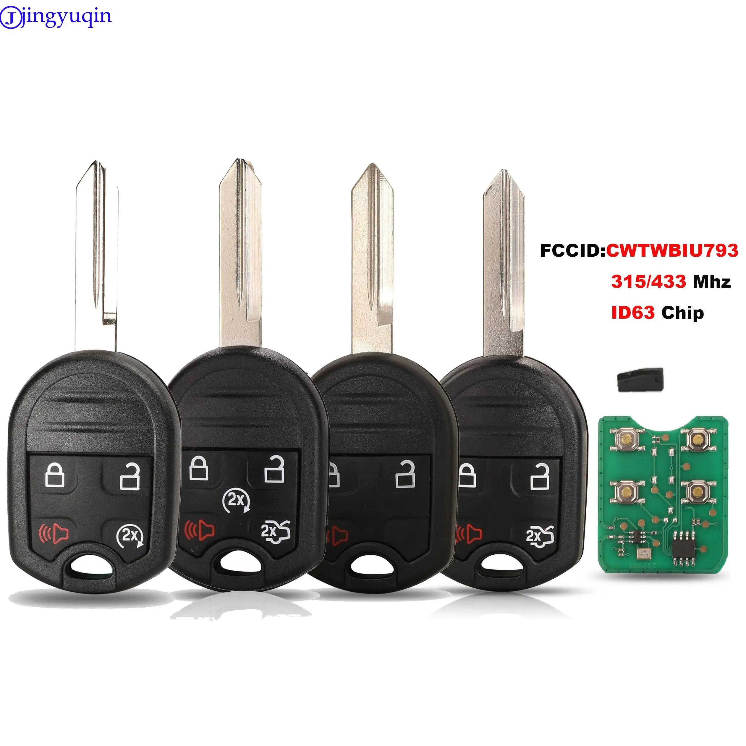 Jingyuqin clé de voiture à distance pour Ford Expedition Explorer Taurus Flex 315/433 MHz 4D63-80bit