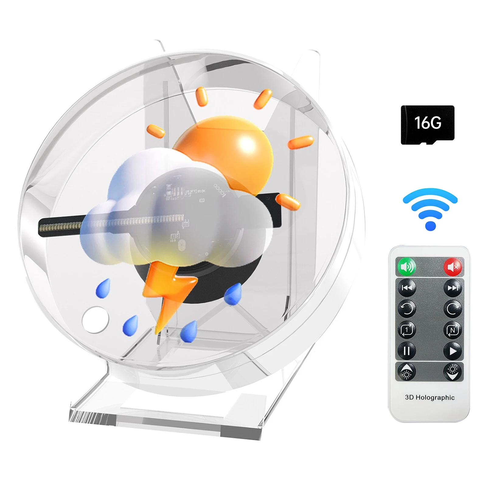 Projecteur d'hologramme 3D, affichage publicitaire, ventilateur, lecteur vidéo, œil nu, HD, LED, per