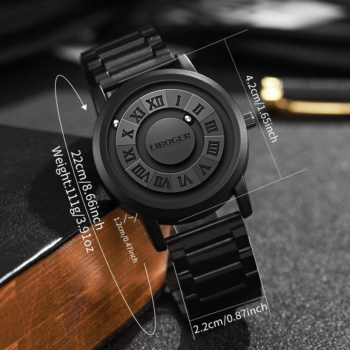 Mode Suspension magnétique hommes d'affaires montre à Quartz Roma cadran montres pour hommes horloge