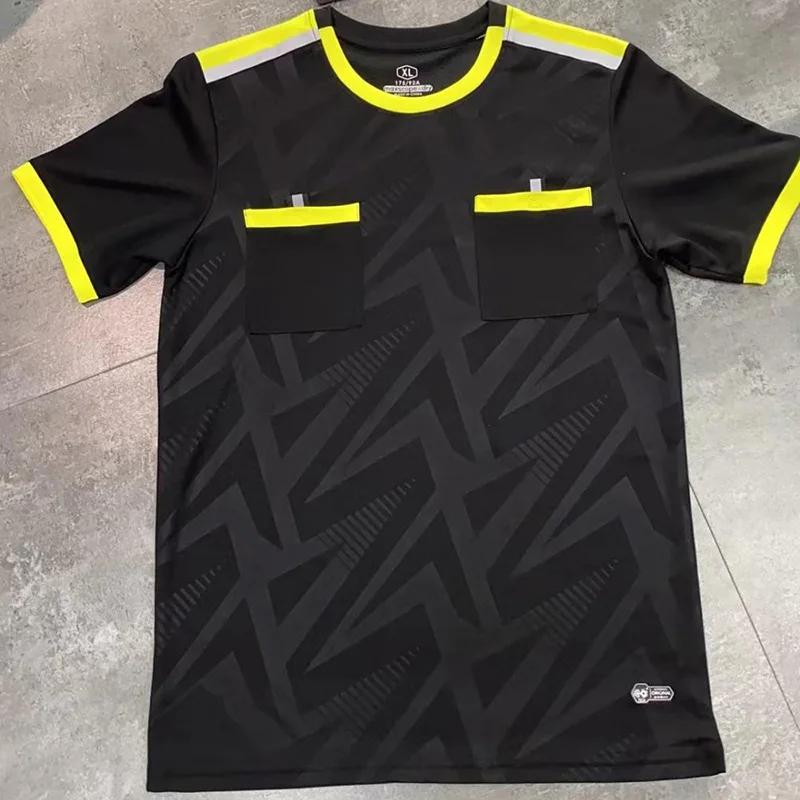 Kits de Football 2025, uniformes d'arbitre pour hommes, maillots de Football, chemises avec poches,
