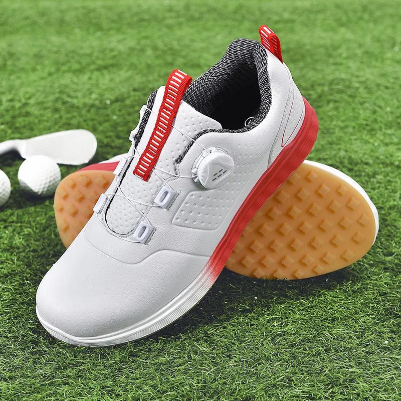 Offre spéciale blanc hommes chaussures de Golf taille 46 conception anti-dérapant femmes chaussures