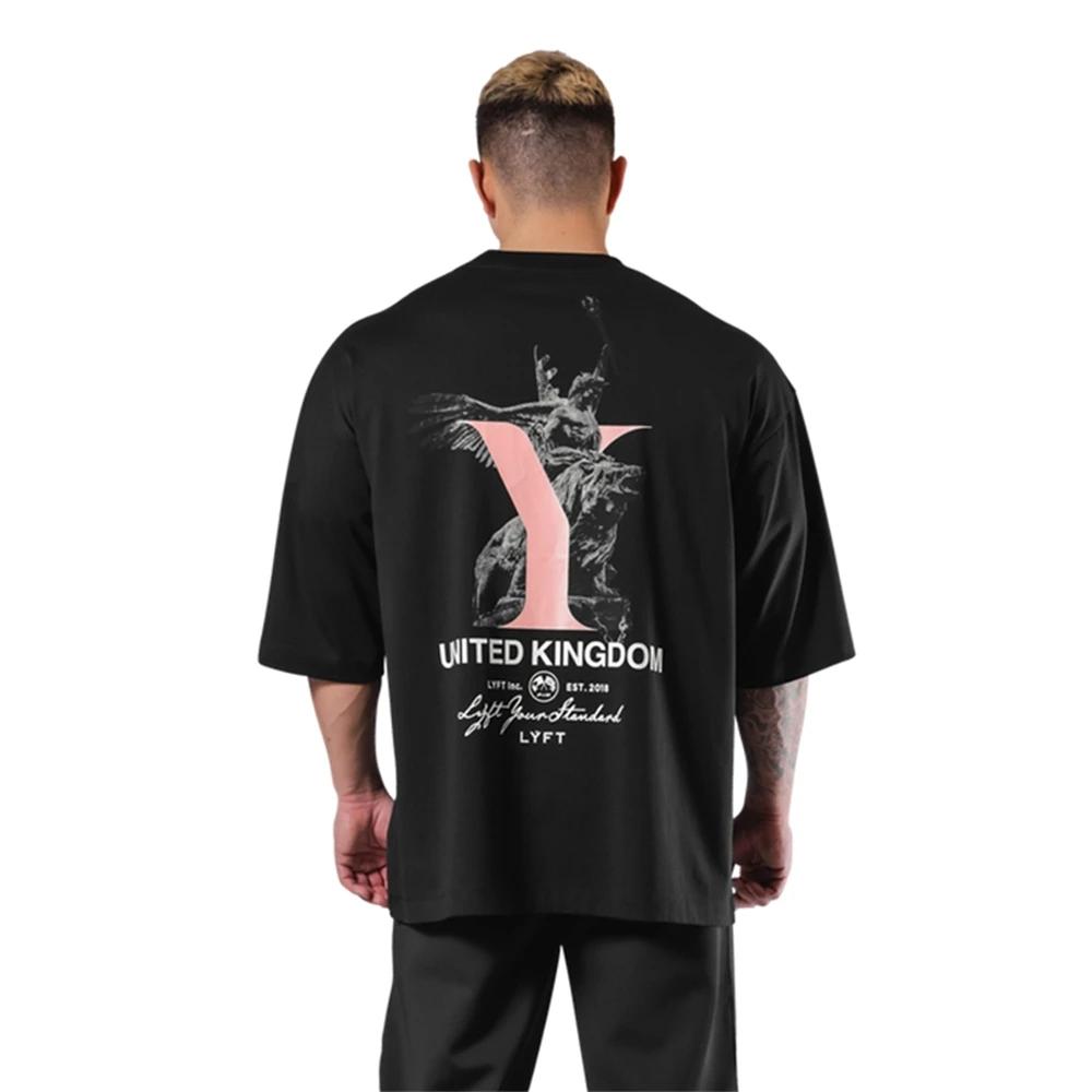 T-shirt sport LYFT 2024 homme - Mode fitness entraînement coton élastique course gym été