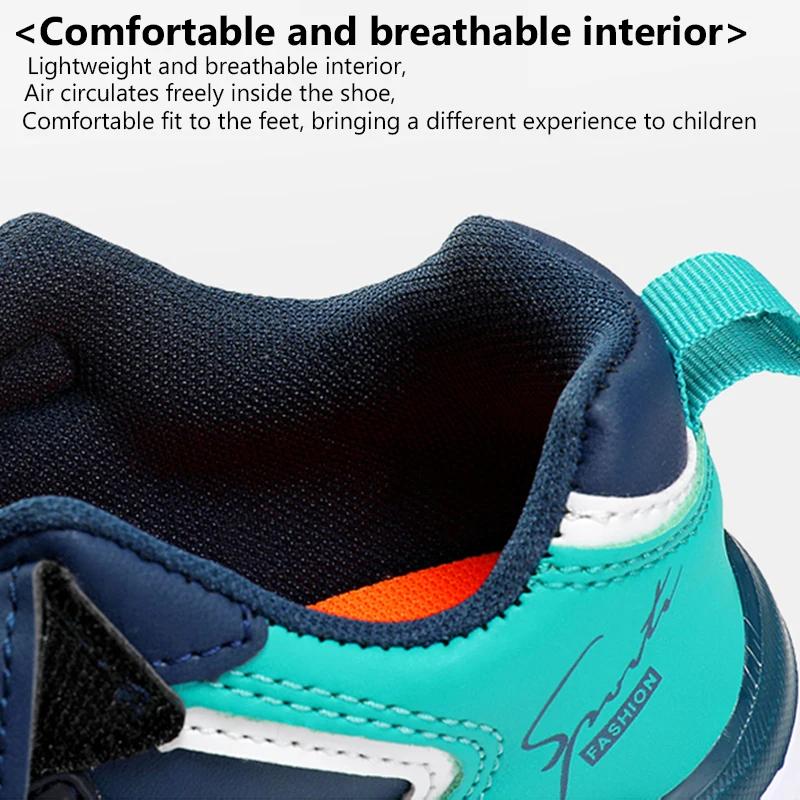 Chaussures légères enfant garçon 5-16 ans - Baskets confortables pour marche et course quatre saisons - Modèle dehors et sport