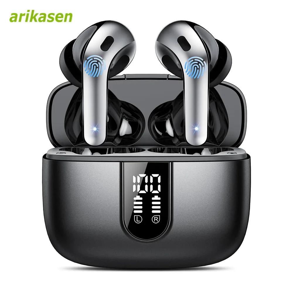TWS Bluetooth 5.3 écouteur stéréo basse avec micro antibruit étanche sans fil écouteurs dans l'oreil