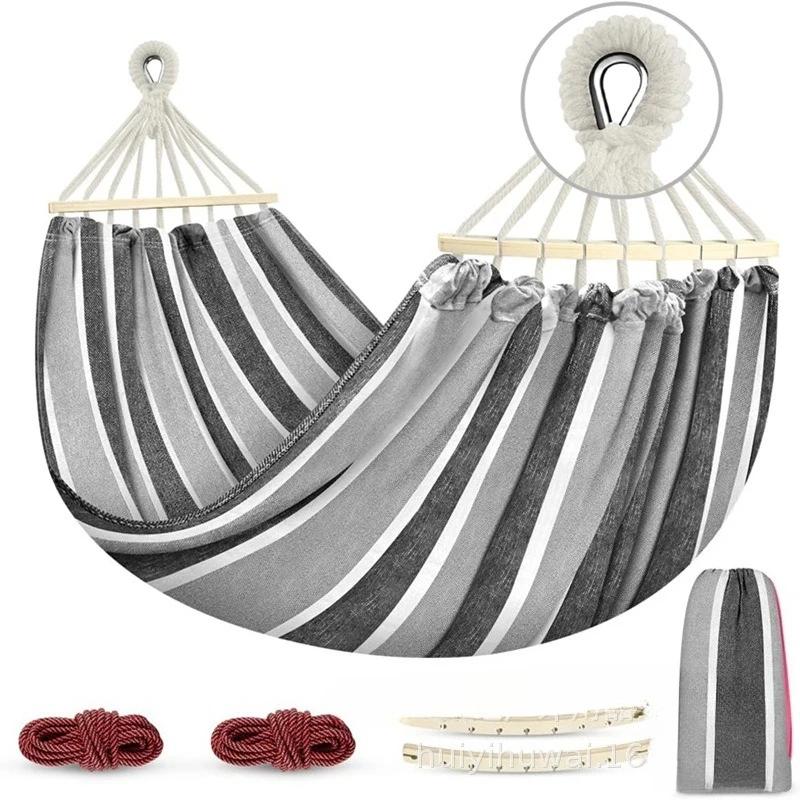 Hamac de Camping en tissu épais et Durable, hamac simple en toile, chaise pivotante de voyage, lit s