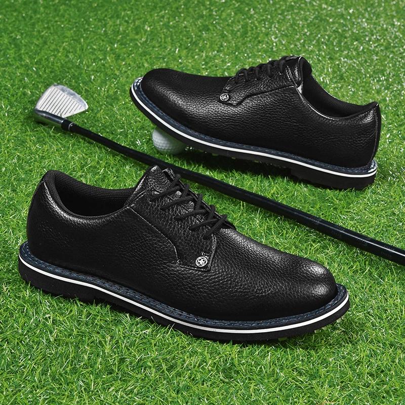 Chaussures de golf sans crampons pour hommes, baskets de golfeur, imperméables, professionnelles, bl
