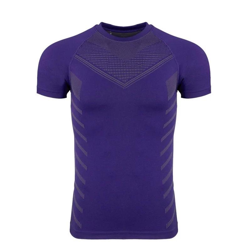 T-shirt de gymnastique hommes chemise de course à séchage rapide Compression chemise de Fitness mâle