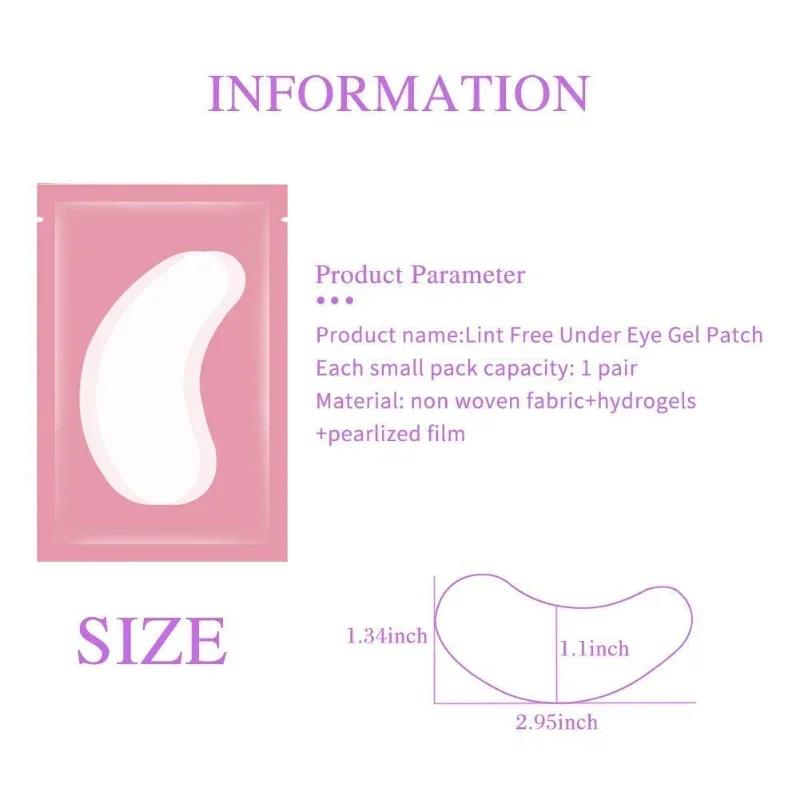 Patchs pour extensions de cils, autocollants pour les yeux, pour la construction de faux cils, 100 p