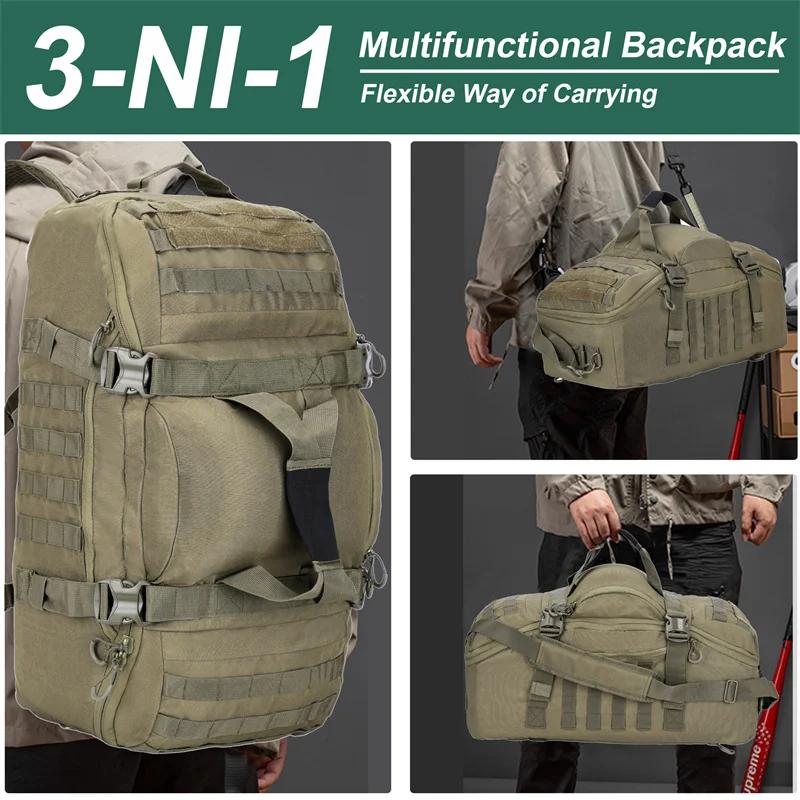 LQARMY 30L 50L 80L sac d'alpinisme en plein air sac à dos tactique Molle grand sac polochon randonné