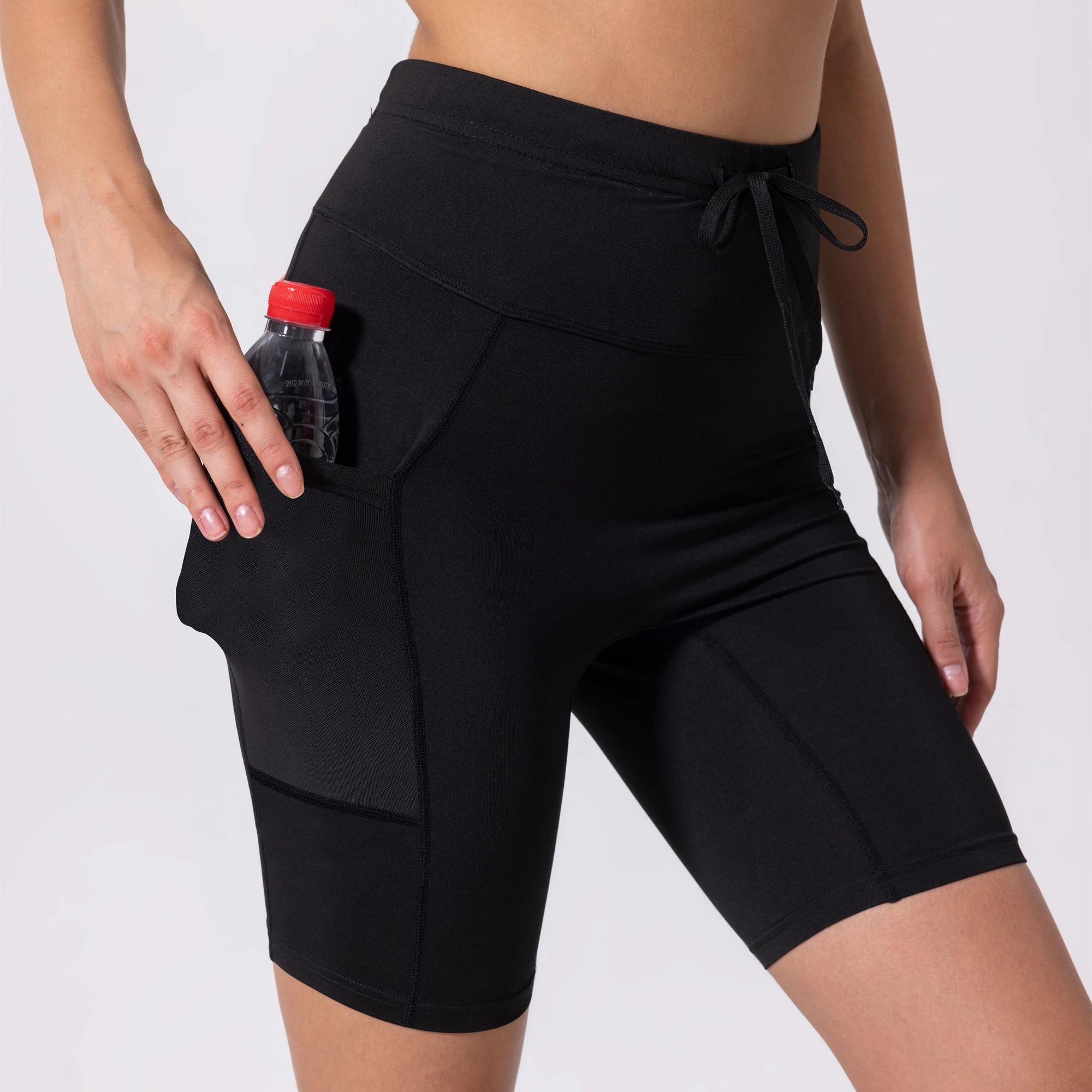 Short de course pour hommes et femmes, poches, demi-pantalon de Sport de plein air, collants élastiq