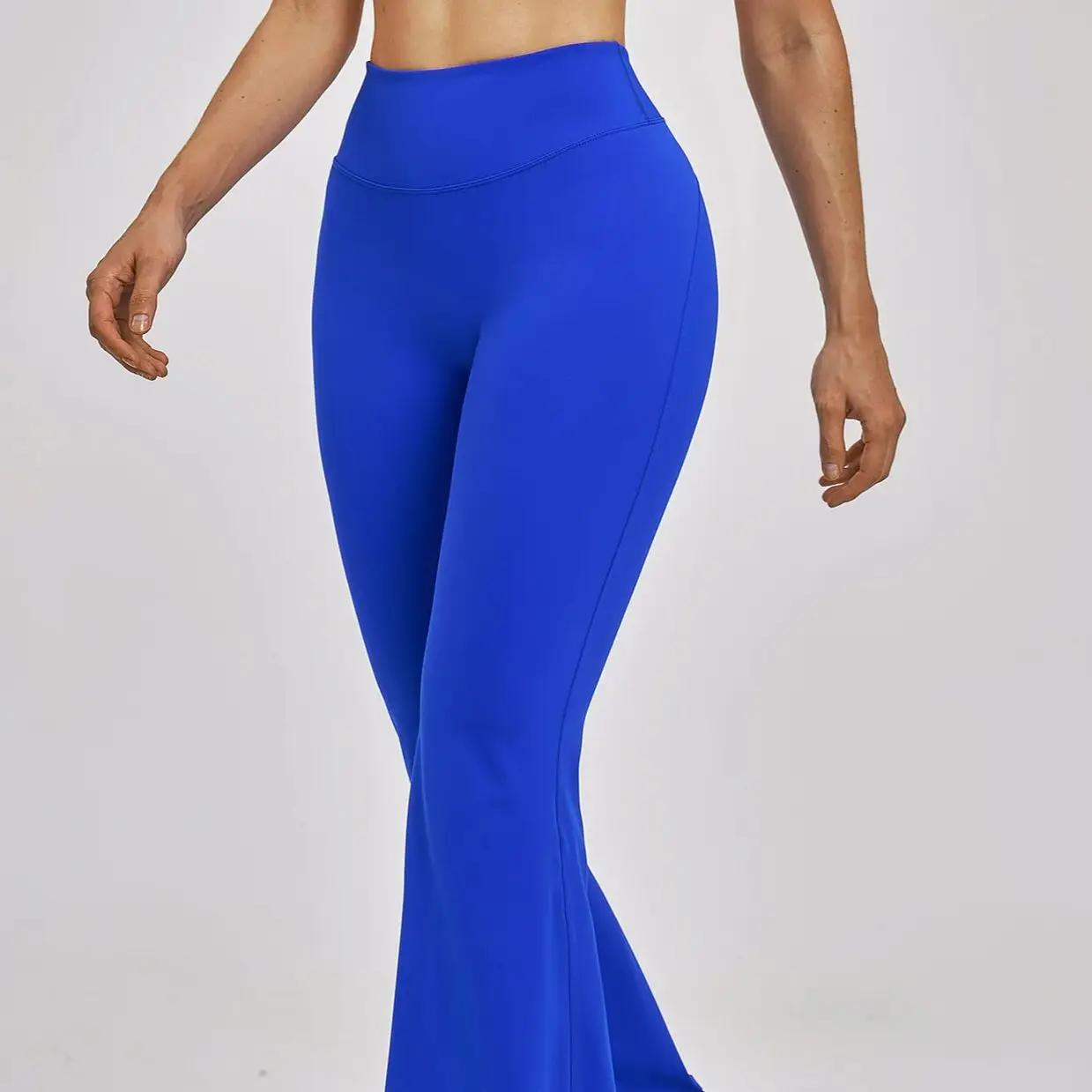 Pantalon de sport évasé taille haute pour femme Ningyu – Effet amincissant, idéal pour la course, le