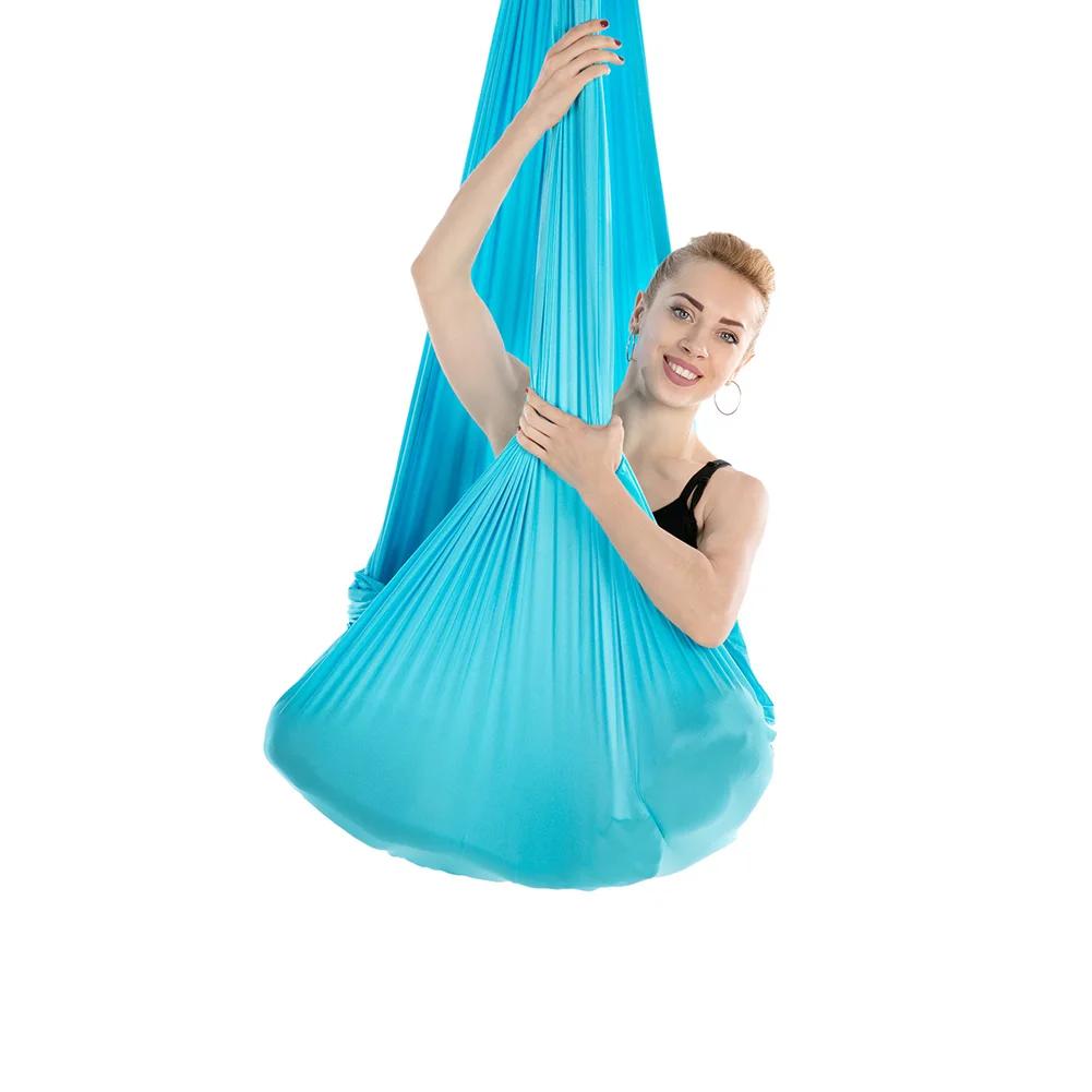 Hamac yoga 7m x 2.8m tissu Fitness - Balançoire anti-gravité pour étirements et relaxation en plein air