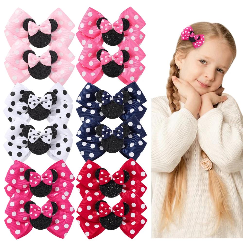 Pinces à cheveux avec nœuds mignons pour enfants, 2/4 pièces, Boutique, coiffure de dessin animé, ru