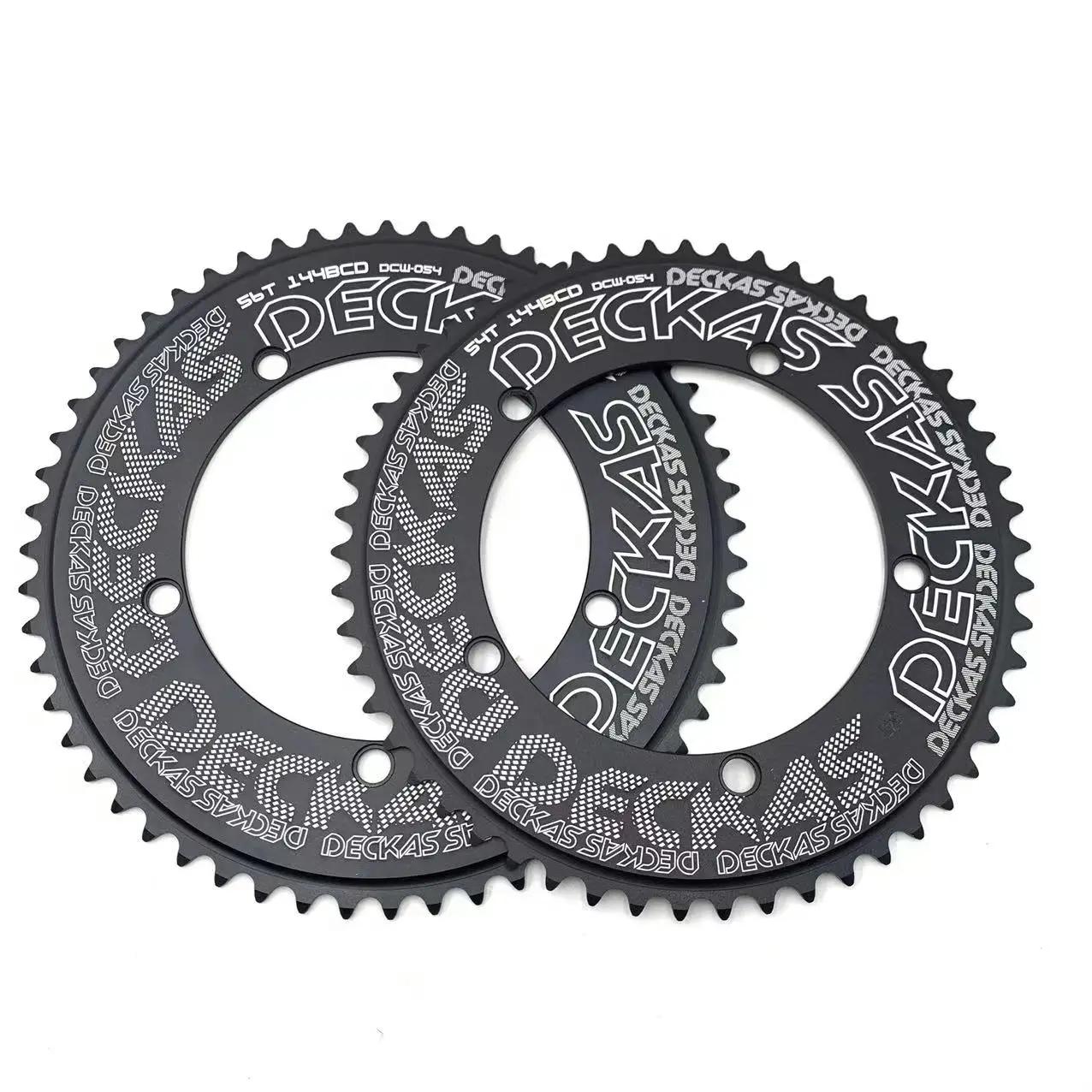 Deckas 144BCD engrenage fixe Fixie anneau de chaîne rond vélo de piste 44T-58T dent 144 Bcd roue den
