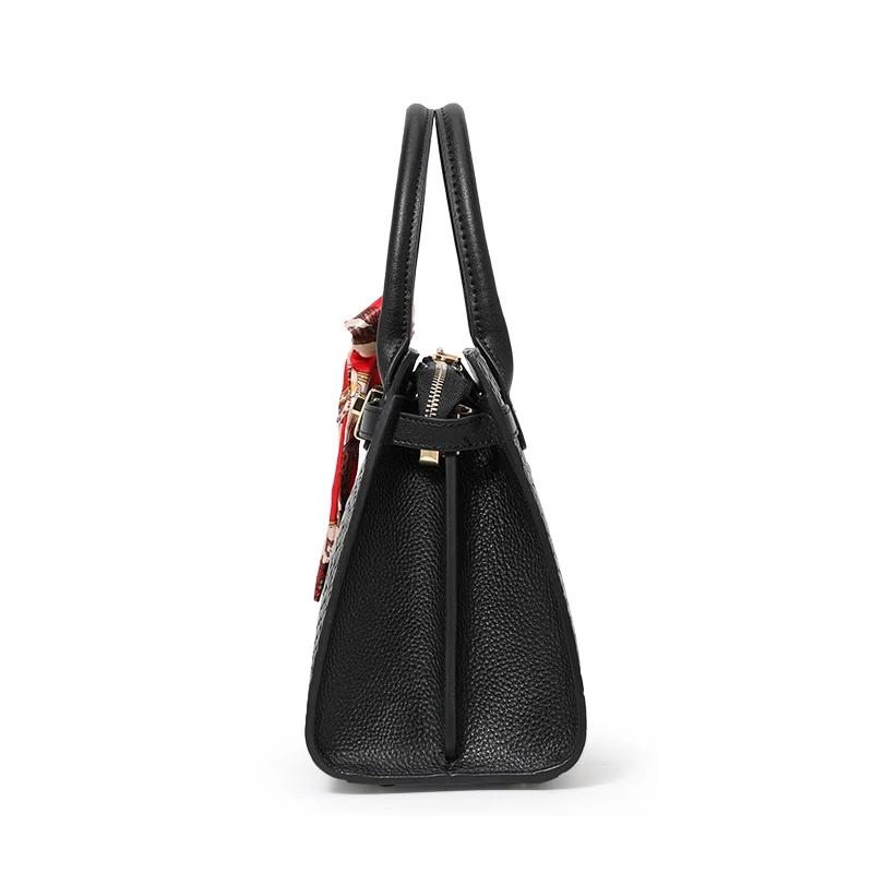 Sac en cuir, sac à main pour femmes, sac à bandoulière en peau de vache, nouveau style 2024, léger e