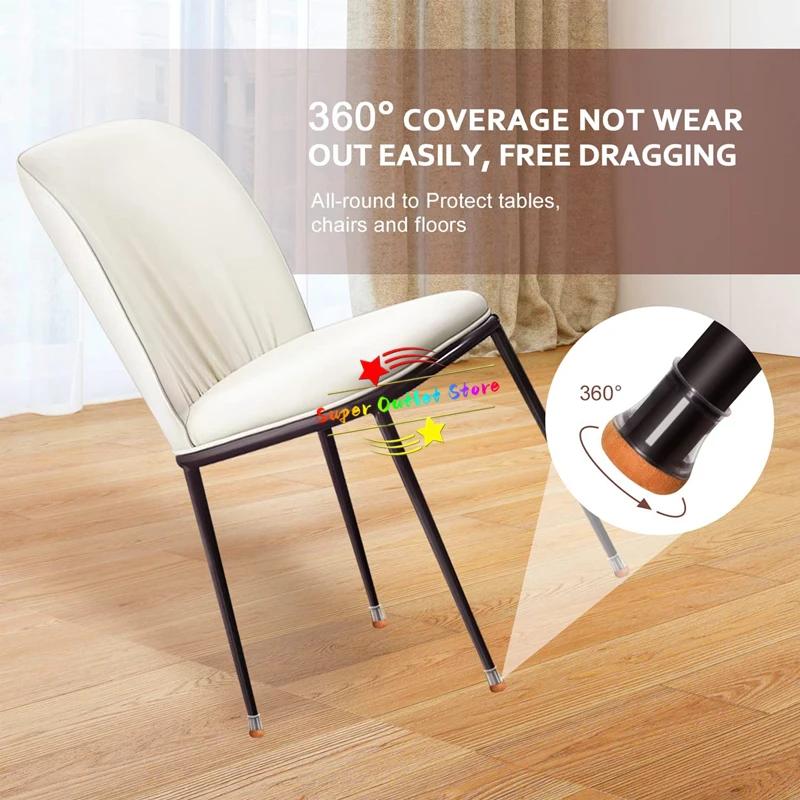 Couvre-pieds de chaise en silicone souple, 8 pièces, coussinets de Protection élastiques pour pieds