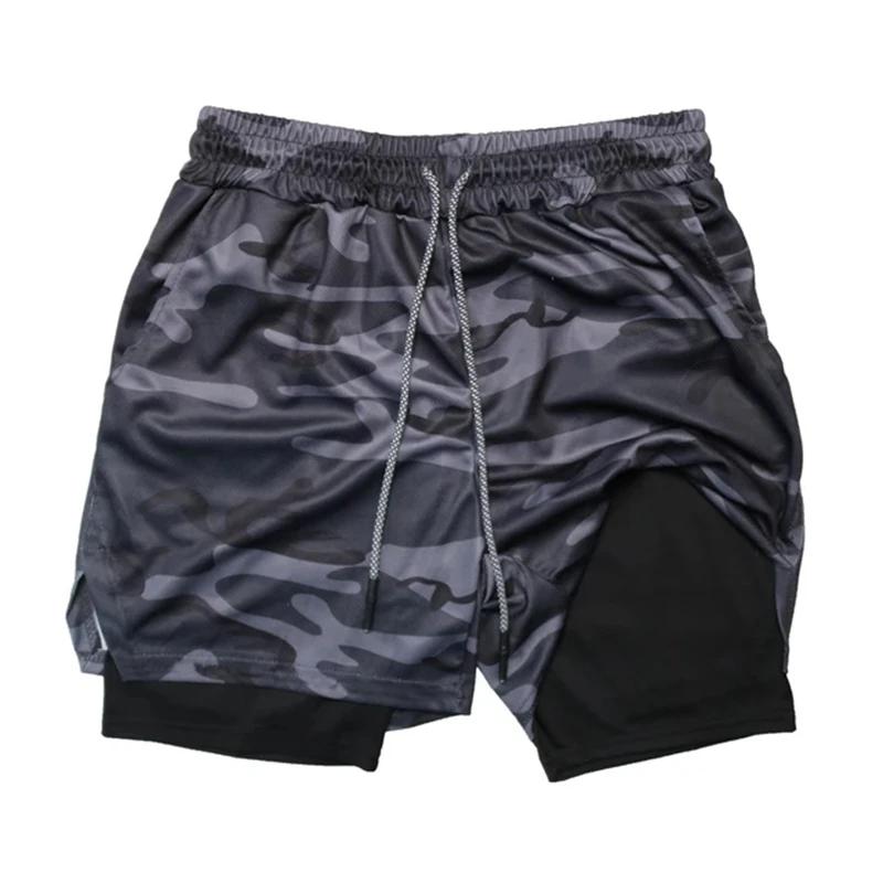 Short multi-poches hommes fitness décontracté - Style slim camouflage plage et course quotidienne