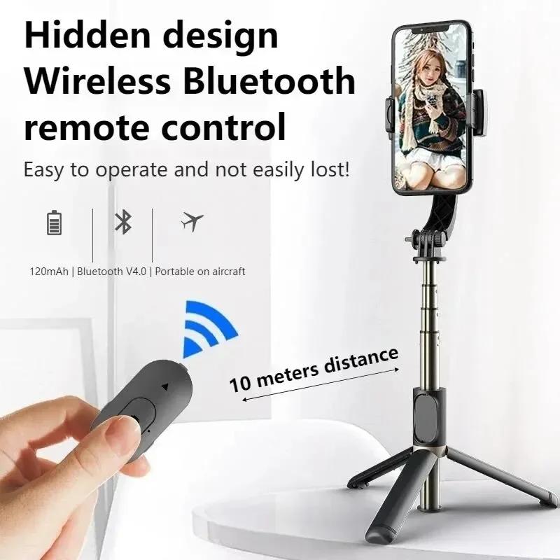 Stabilisateur de cardan portatif, bâton de Selfie, Action de Smartphone, trépied Bluetooth Kameralar