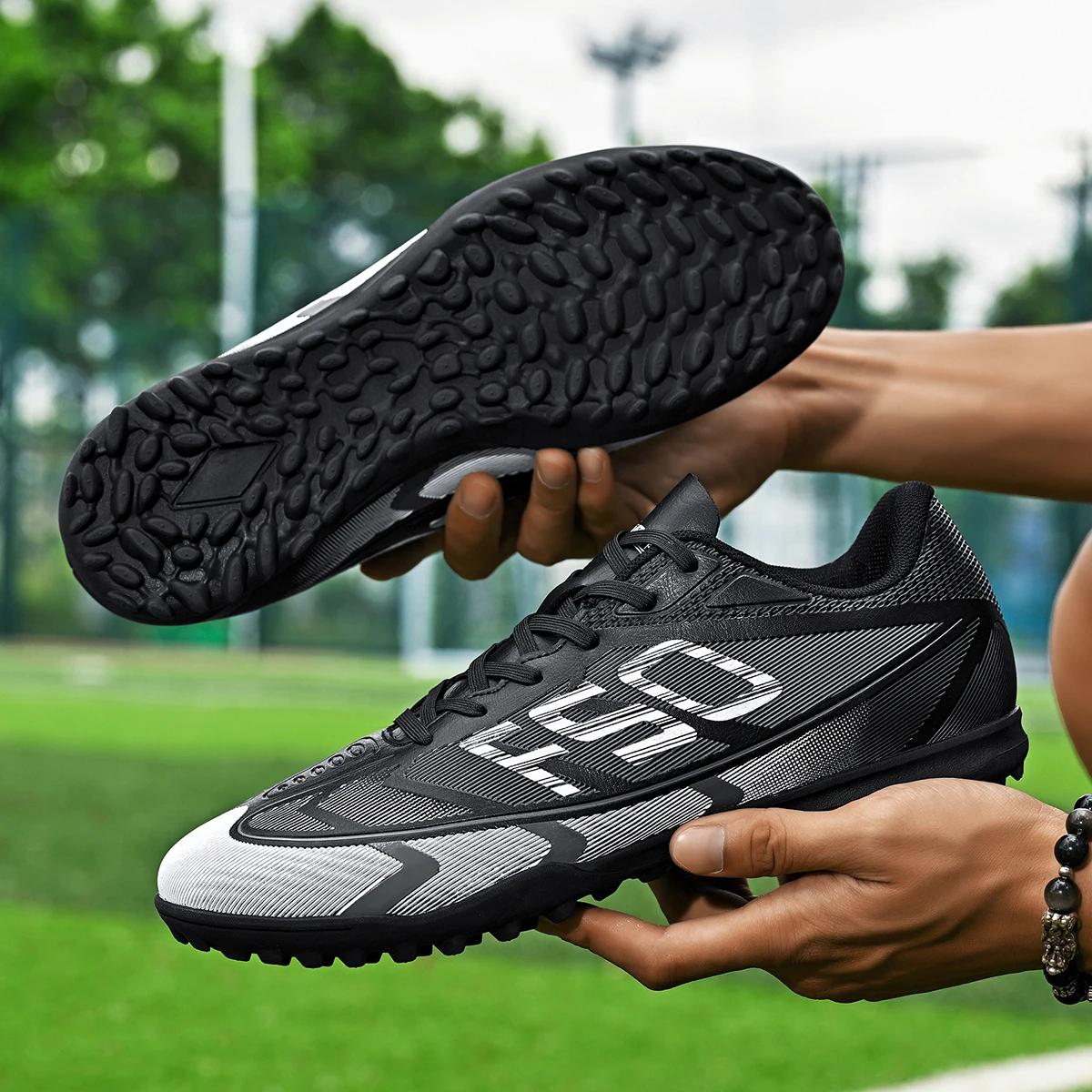 Chaussures de football pour hommes, chaussures de sport TF pour adultes, chaussures de football légè
