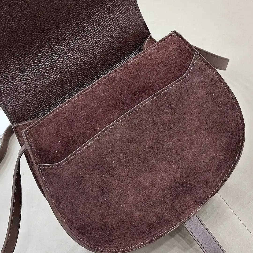 Sac bandoulière rétro en daim, sac à main vintage en cuir de vachette, sac bandoulière classique en